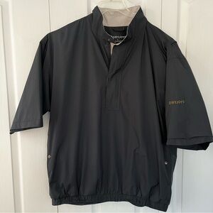 DRYJOYS By Footjoy Mens Black Golf Pullover Jacket 1/4 Zip Short Sleeve Size XL